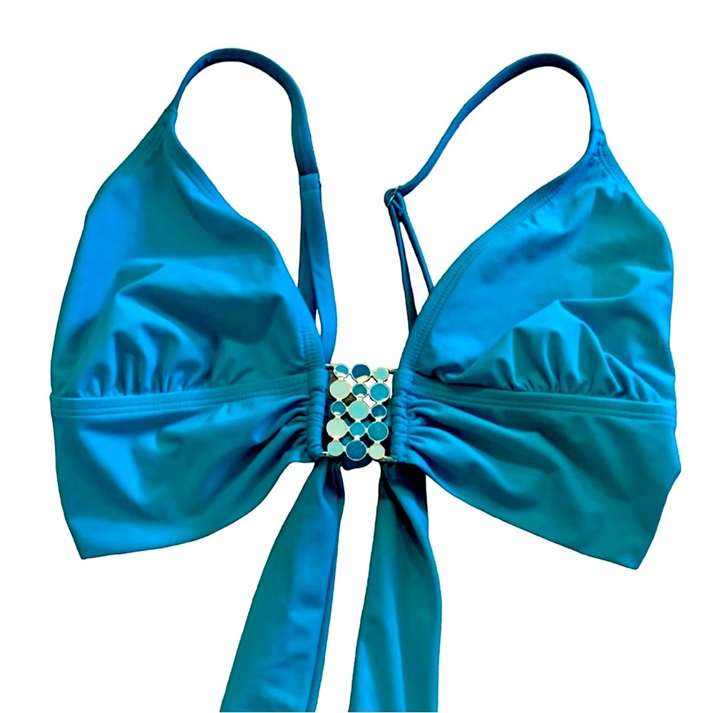 2Bamboo embellished royal blue bikini top